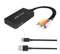 CIEL Scart to HDMI 1080p 60Hz SCART Adapter Plug and Play Analog to Digital Converter Box Video Audio HDMI Scart Adapter Support PAL/NTSC/SECAM for PS4