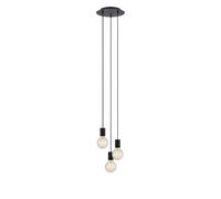 Cielo 3 Light Cluster Ceiling Pendant - Black