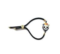 Cielo Agave Handmade Adjustable Catrina Bracelet, Mexican Skull, Jewelry for Women, Miyuki Style, Stackable Charm Bracelet, Adjustable, Glass, no gemstone