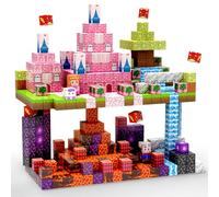 Cieloo Magnetic Blocks, 150PCS Magnetic Building Blocks Cube, Princess Stacking Magnets for 3+ Year Old Girls, Kids Sensory Montessori Construction Toys Christmas Birthday Gifts.