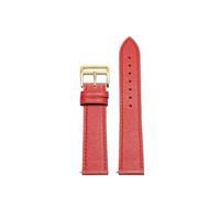 CIEMJSYNF 14/16/18/20mm Compatible With Hermes Fashionable Comfortable Soft cowhide Women Bracelet Leather Watch Strap Of The Watchband(Red-gold,20mm)