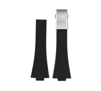 CIEMJSYNF 1853 Compatible With Tissot PRX Fluororubber Strap T137 .410 .407 VITON Watch Band Bracelet 40mm T137407 T137410 Blue(Black-Silver)