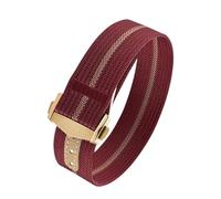 CIEMJSYNF 18mm 20mm 22mm Ribbed Nylon Watch Bands Fold Buckle Style Sport Strap Compatible With Rolex Daytona Compatible With Cartier Sailcloth(Rose Red Khaki-3,20mm)