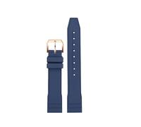 CIEMJSYNF 20mm 21mm Men's Watch Strap Bracelet Compatible With IWC Fluororubber Pilot Little Prince Portugal Metal Quick Release Watchband(Blue-rose gold-A,20mm-width)