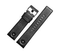 CIEMJSYNF 24 26 27 28mm Soft Watchbands Compatible With Die-sel DZ7313 7322 7257 7313 DZ7333 4318 Women's Men's Watch Straps With Black Sliver Buckle(Black-black buckle,22mm)