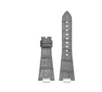 CIEMJSYNF 27 * 12mm 1853 PRX T137 watch strap Compatible With Tissot men 40mm .407/T137.417 raised plain/bamboo/lychee pattern watchband(C-Grey-No Clasp)