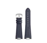 CIEMJSYNF 27 * 12mm 1853 PRX T137 watch strap Compatible With Tissot men 40mm .407/T137.417 raised plain/bamboo/lychee pattern watchband(A9-Blue-Silver)