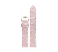 CIEMJSYNF Advanced Leather Strap Compatible With Cartier Santos Dumont Watch Band Women Quick Release Alligator Pattern Leather Small Large Sizes(Pink Buckle 3,17.5mm)
