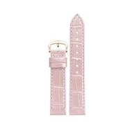 CIEMJSYNF Advanced Leather Strap Compatible With Cartier Santos Dumont Watch Band Women Quick Release Alligator Pattern Leather Small Large Sizes(Pink Buckle 2,17.5mm)