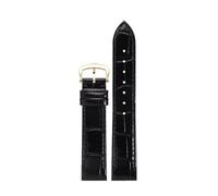 CIEMJSYNF Advanced Leather Strap Compatible With Cartier Santos Dumont Watch Band Women Quick Release Alligator Pattern Leather Small Large Sizes(Black Buckle 2,15.5mm)