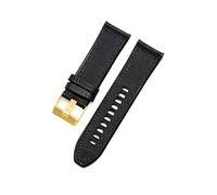 CIEMJSYNF Black Army Green Compatible With Diesel Officer Series Smooth Finish Comfortable Strap Flat Interface Needle Buckle Watch Accessories 26mm(Black Black-GD-K3)