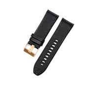 CIEMJSYNF Black Army Green Compatible With Diesel Officer Series Smooth Finish Comfortable Strap Flat Interface Needle Buckle Watch Accessories 26mm(Black Black-RS-K3)