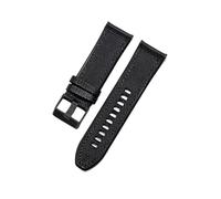 CIEMJSYNF Black Army Green Compatible With Diesel Officer Series Smooth Finish Comfortable Strap Flat Interface Needle Buckle Watch Accessories 26mm(Black Black-BK-K3)