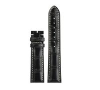 CIEMJSYNF Blue Black Brown Strap Compatible With Longines Masters Collection Watch Belt Bracelet Cowhide Leather 19 20 21 22mm Watchband L3(Black,20mm)