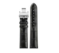 CIEMJSYNF Blue Black Brown Strap Compatible With Longines Masters Collection Watch Belt Bracelet Cowhide Leather 19 20 21 22mm Watchband L3(Black silver,19mm)
