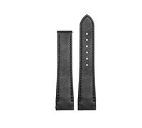 CIEMJSYNF Calfskin Leather Strap Compatible With Cartier Santos Medium Large 19 21MM Watchband Cowhide Leather Quick Release Strap Buckle(A-BLACK-no buckle,21mm)