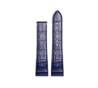 CIEMJSYNF Calfskin Leather Strap Compatible With Cartier Santos Medium Large 19 21MM Watchband Cowhide Leather Quick Release Strap Buckle(B-BLUE-no buckle,19mm)
