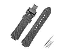 CIEMJSYNF Canvas Watchband Compatible With Casio Edifice EFB-680 Steel Ocean Heart Series Nylon Outdoor Watch Strap Wristband Men's Bracelet(Gray BK,12mm)