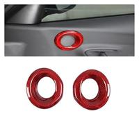 CIEMJSYNF Carbon Fiber Car Interior Door Speaker Ring Cover Trim Compatible With Toyota GR Supra A90 A91 MK5 2019-2025 Tweeter Accessories(Dry Red Carbon)