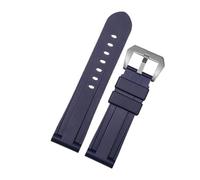 CIEMJSYNF Classic Men's Waterproof Silicone Rubber Strap 20 22 24 26MM Resin Waterproof Wide Wristband(Blue-SK,26mm)