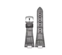 CIEMJSYNF Compatible With 1853 Tissot PRX Super Player Watch Band Raised Mouth T137407A T137410A Quick Release Leather Strap Men T137 Watchband 12mm(B gray)