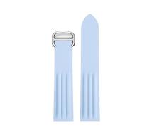 CIEMJSYNF Compatible With Cartier Roadster W6206018 Quick Releae Fluoro Rubber Watch Strap Band (Black/Blue/Gray)(Sky Blue-Buckle 1)