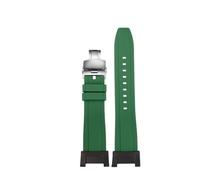 CIEMJSYNF Compatible With Casio Big Mud King Third Generation GWG-B1000 GWG B1000 Series Modified Sports Rubber Watch Strap Wristband With Tools(Green-silver B)