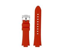 CIEMJSYNF Compatible With Casio Edifice Series EFR-S108D EFS-S570 ECB-10 ECB-10YDC Modified Raised Silicone Rubber Waterproof Ports Watch Strap Men(Red-silver A,For EFS-S570)