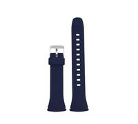 CIEMJSYNF Compatible With Casio WAVE CEPTOR WVA-M640/M650/WVQ-M410 Waterproof Resin Silicone Watch Band Strap Black Replacement Accessories(Blue-Silver)