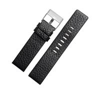 CIEMJSYNF Compatible With DIESEL Leather Strap Bracelet DZ7311 DZ7332 DZ7314 DZ1405 DZ4323 Watch Band Black Brown 22 24 26 27 28 30mm(Black sk,27mm)