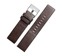 CIEMJSYNF Compatible With DIESEL Leather Strap Bracelet DZ7311 DZ7332 DZ7314 DZ1405 DZ4323 Watch Band Black Brown 22 24 26 27 28 30mm(Brown sk,26mm)