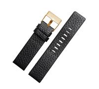 CIEMJSYNF Compatible With DIESEL Leather Strap Bracelet DZ7311 DZ7332 DZ7314 DZ1405 DZ4323 Watch Band Black Brown 22 24 26 27 28 30mm(Black g,26mm)
