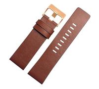 CIEMJSYNF Compatible With Diesel Leather Watch Strap DZ7332 DZ7314 DZ7311 Men Wrist Band Watchband Accessories 26MM 28MM 30MM 32M(Light brown RG,24mm)