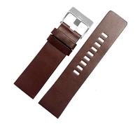 CIEMJSYNF Compatible With Diesel Leather Watch Strap DZ7332 DZ7314 DZ7311 Men Wrist Band Watchband Accessories 26MM 28MM 30MM 32M(Dark brown steel,26mm)