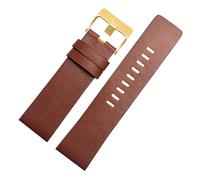 CIEMJSYNF Compatible With Diesel Leather Watch Strap DZ7332 DZ7314 DZ7311 Men Wrist Band Watchband Accessories 26MM 28MM 30MM 32M(Light brown gold,26mm)