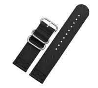 CIEMJSYNF Compatible With DIESEL Seven Fridays T2 S2 M2/M3 P2B/p1 Nylon Watch Strap Man 28m Black Army Green Waterproof Ventilate Watchband(Black silver A)