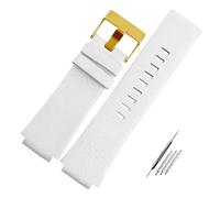 CIEMJSYNF Compatible With Diesel Watchband DZ1089 DZ1123 DZ1132 Substitute Convex Mouth Watch Strap 28X18mm 28X20mm 28X22mm 30X18mm 30 * 22mm 30X20mm(White gold,28X20mm width)