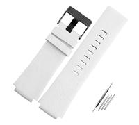 CIEMJSYNF Compatible With Diesel Watchband DZ1089 DZ1123 DZ1132 Substitute Convex Mouth Watch Strap 28X18mm 28X20mm 28X22mm 30X18mm 30 * 22mm 30X20mm(White black,28X22mm width)