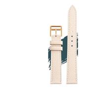 CIEMJSYNF Compatible With Hermes H Leather Watchband HOUR Series Square Dial Thin Orange Comfortable Soft Cowhide Watch Strap 14 16 18mm(Milky rose gold,14mm)