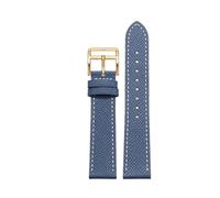 CIEMJSYNF Compatible With Hermès Hhour, The Hhour Watch Strap Leather Hermès Orange, Gold Brown And Elephant Gray Watchband(Blue White -G,20mm)