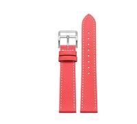 CIEMJSYNF Compatible With Hermès Hhour, The Hhour Watch Strap Leather Hermès Orange, Gold Brown And Elephant Gray Watchband(Red White-S,18mm)