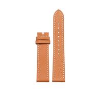 CIEMJSYNF Compatible With Hermès Hhour, The Hhour Watch Strap Leather Hermès Orange, Gold Brown And Elephant Gray Watchband(Light brown White,18mm)
