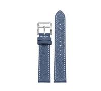 CIEMJSYNF Compatible With Hermès Hhour, The Hhour Watch Strap Leather Hermès Orange, Gold Brown And Elephant Gray Watchband(Blue White-S,22mm)