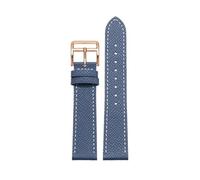 CIEMJSYNF Compatible With Hermès Hhour, The Hhour Watch Strap Leather Hermès Orange, Gold Brown And Elephant Gray Watchband(Blue White-R,20mm)