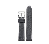 CIEMJSYNF Compatible With Hermès Hhour, The Hhour Watch Strap Leather Hermès Orange, Gold Brown And Elephant Gray Watchband(Black White-S,18mm)