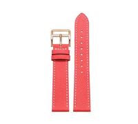 CIEMJSYNF Compatible With Hermès Hhour, The Hhour Watch Strap Leather Hermès Orange, Gold Brown And Elephant Gray Watchband(Red White-R,22mm)