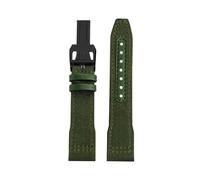 CIEMJSYNF Compatible With IWC Pilot Mark XVIII Spitfire Portugal Series Outdoor Sports Nylon Canvas Watch Strap For Men 20 21 22MM(Army Green black B,22mm Width)