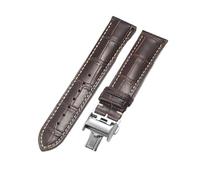 CIEMJSYNF Compatible With Longines Master Collection Leather Watchband Butterfly Clasp Quick-Release System Design For Easy Fit 18/19/20/21mm(Brown-ST-Z23,21mm)