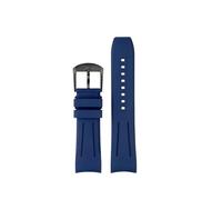 CIEMJSYNF Compatible With Longines Spirit L3.812/L3.820/L3.810/L3.811/L3.821 Fluororubber Straps Curved End Men's Waterproof FKM Watch Band(Celestial Teal,21mm)