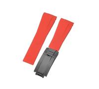 CIEMJSYNF Compatible With Rolex Silicone Watch Accessories GMT Black Submariner Green Submariner Curved Interface Watch Strap 20 21mm(Red-Black-Z9,21mm)